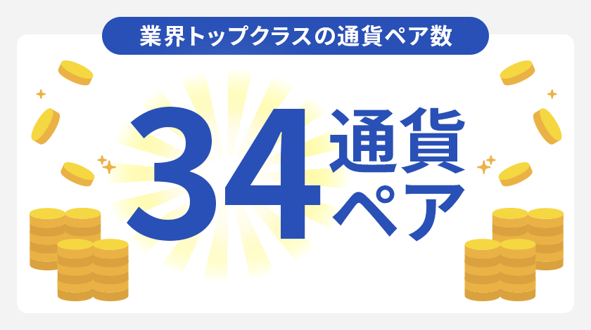多彩な取扱通貨ペアで、幅広い取引ニーズに対応