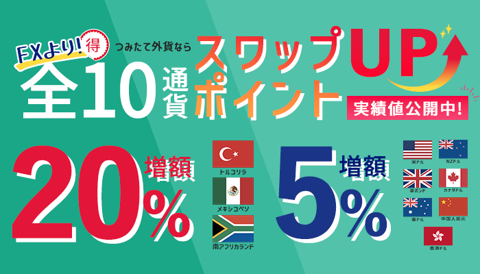 全10通貨スワップポイントアップ