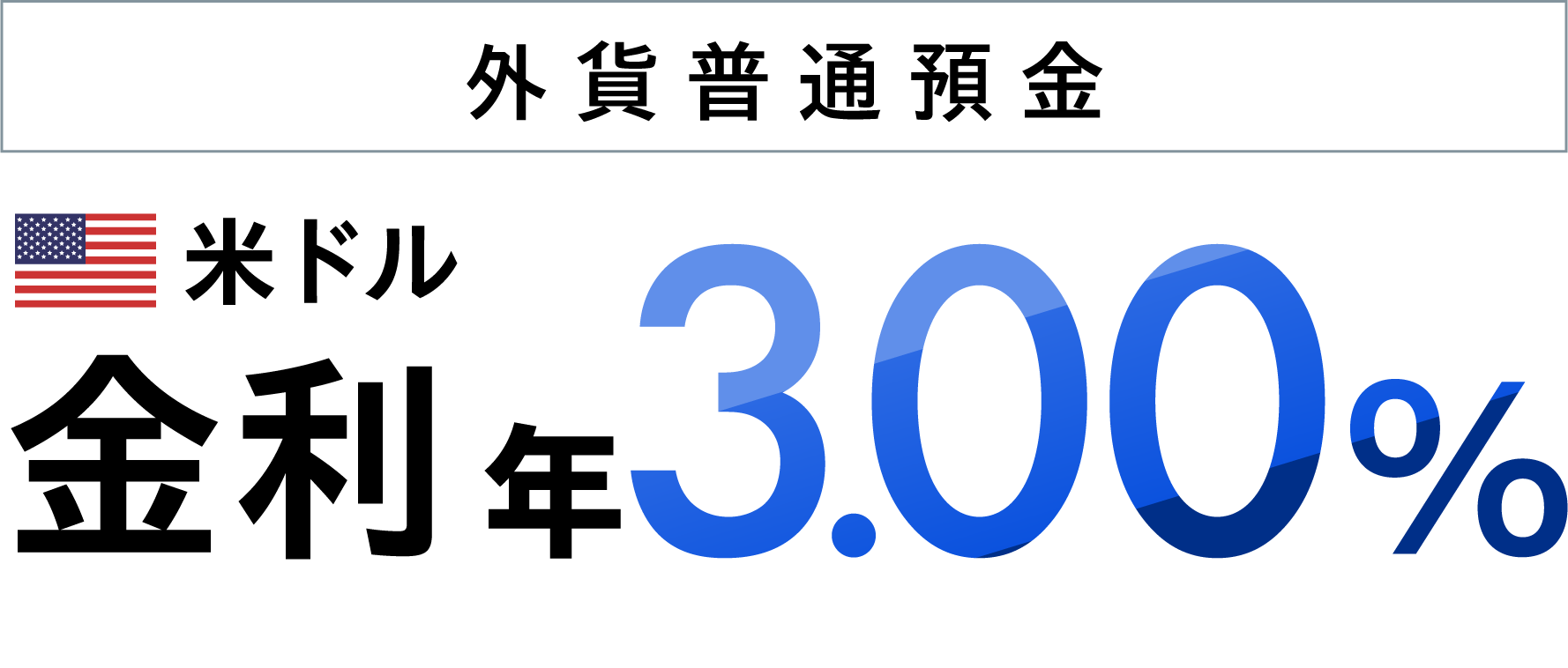 外貨普通預金 金利年3.00% ネット専業銀行最高水準の好金利