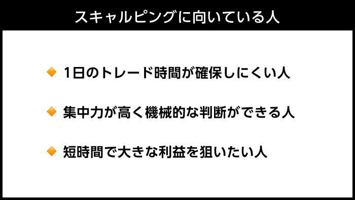 スキャルピングに向いている人