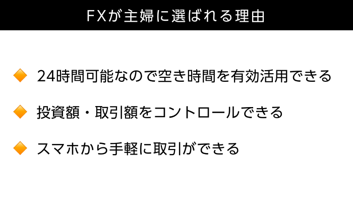 FXが主婦に選ばれる理由