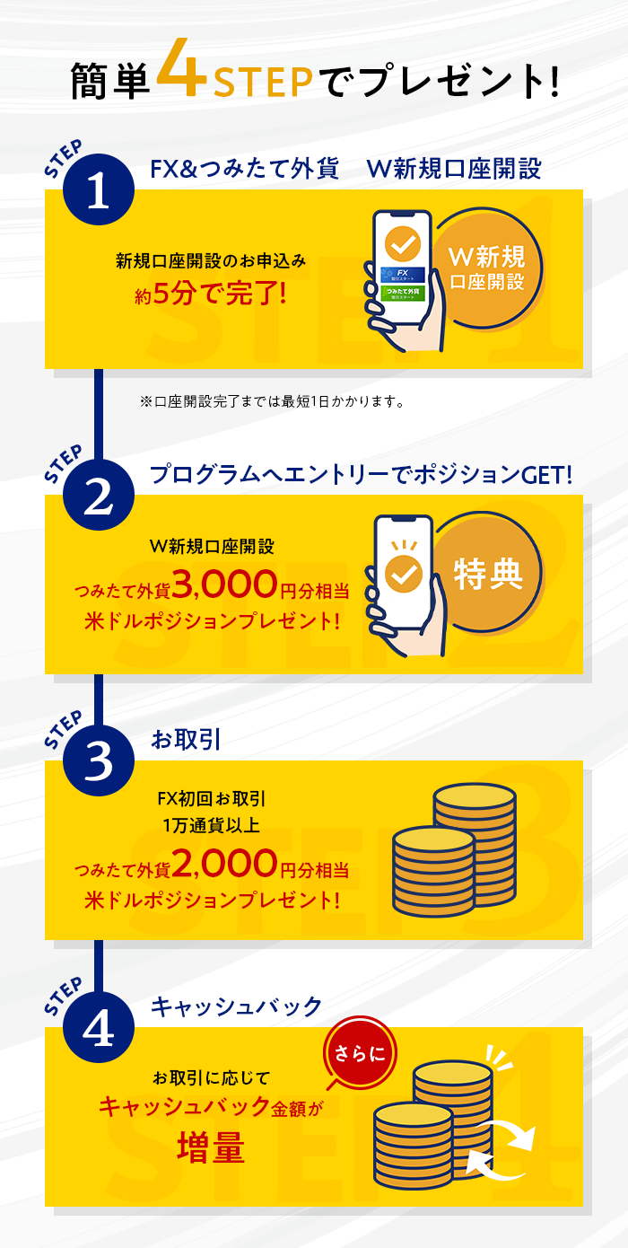新規口座開設プログラムプログラムエントリーの流れ