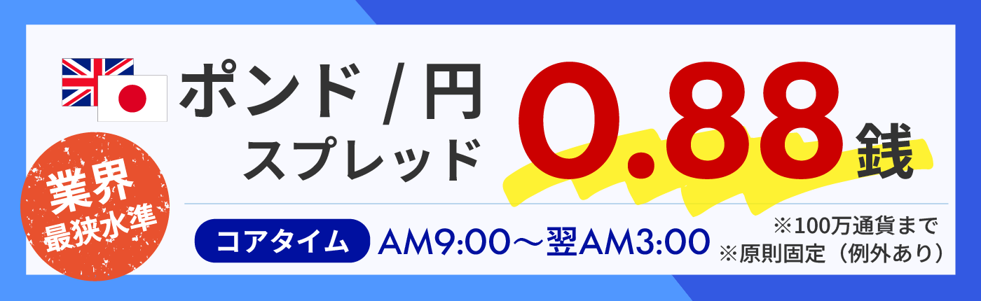 ポンド円スプレッド原則固定