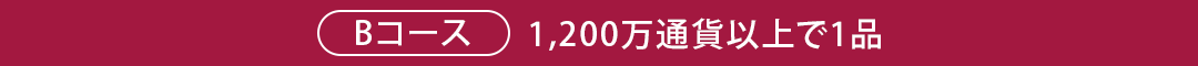 Bコース1,000万通貨以上で1品