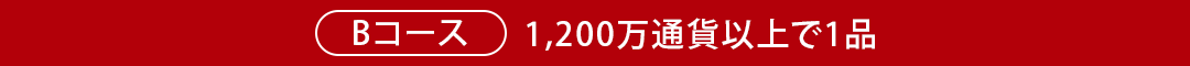 Bコース1,000万通貨以上で1品