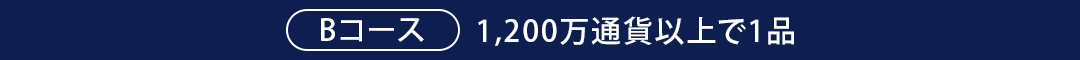 Bコース1,000万通貨以上で1品