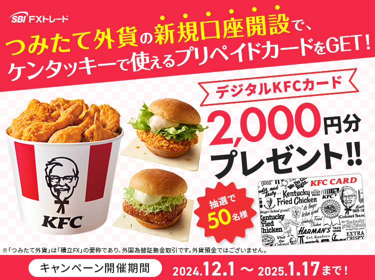 2024年12月 つみたて外貨新規口座開設キャンペーン | SBI FXトレード