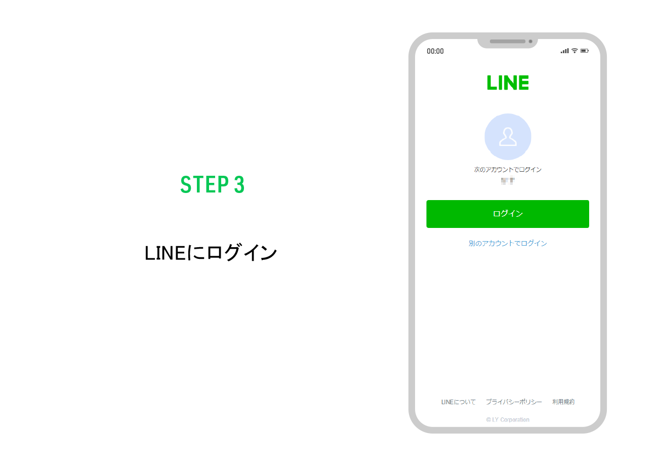 STEP3　LINEにログイン