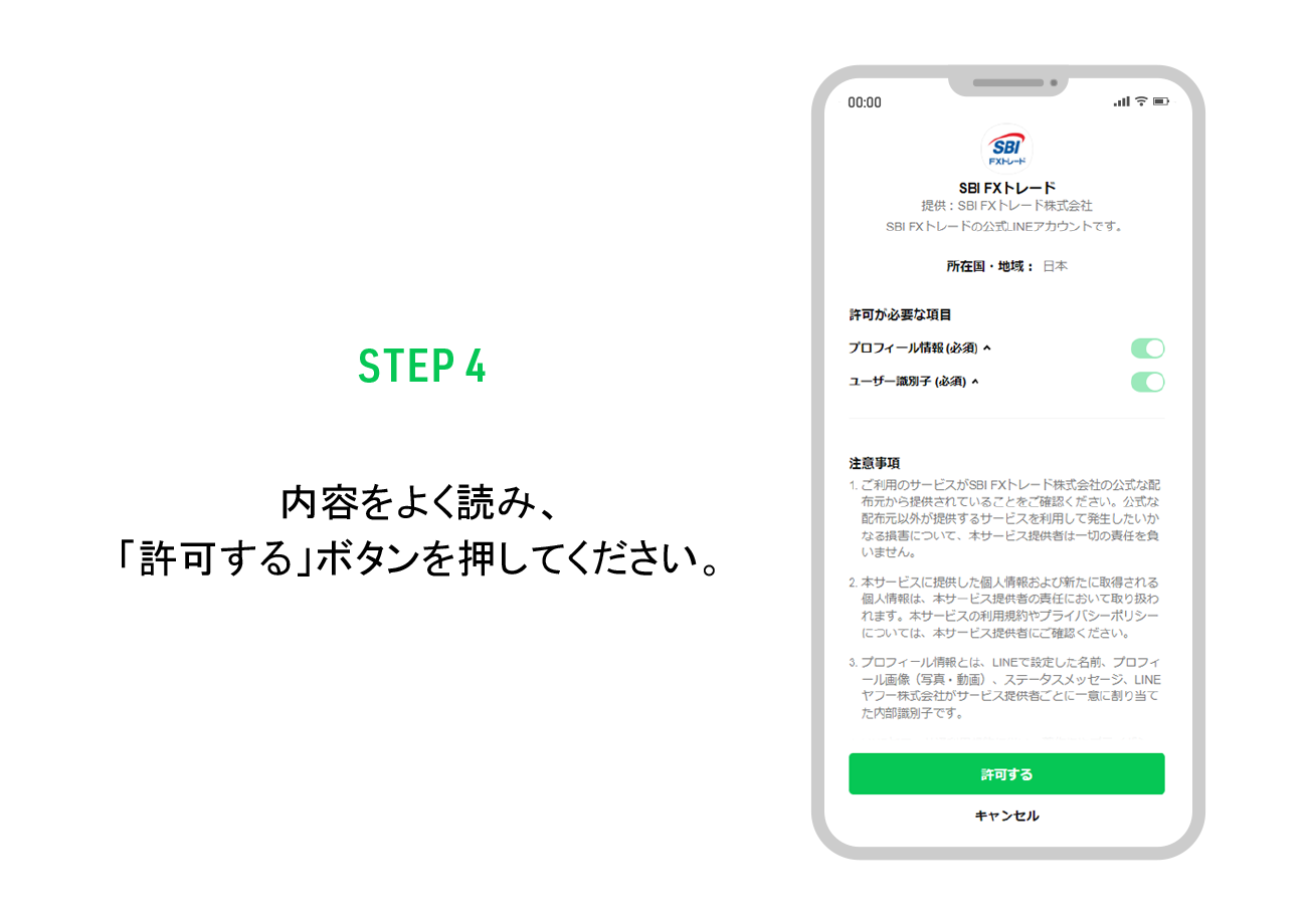 STEP4　情報提供に同意