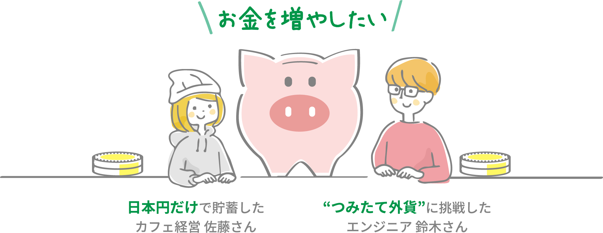 お金を増やしたい 日本円だけで貯蓄したカフェ経営 佐藤さん“つみたて外貨”に挑戦したエンジニア 鈴木さん