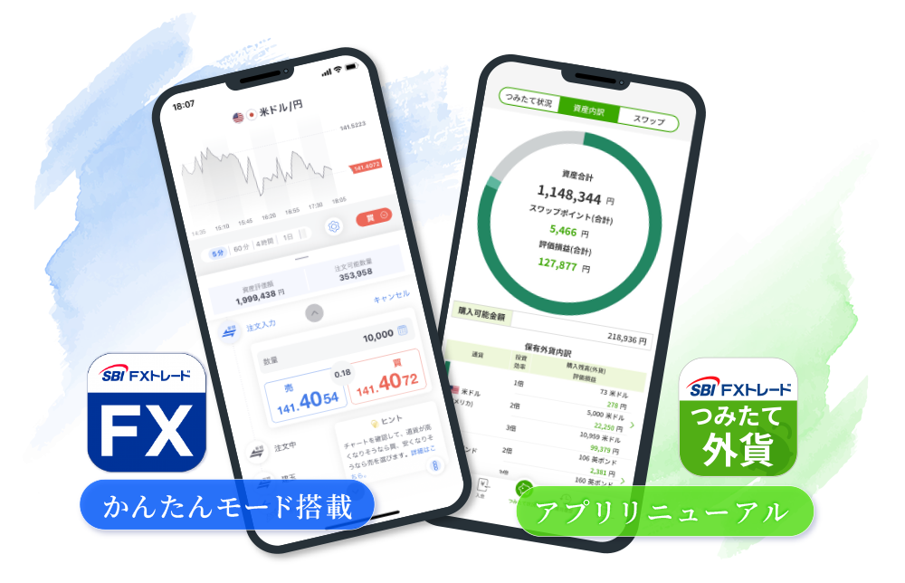 かんたんモード画面 つみたてアプリの画面