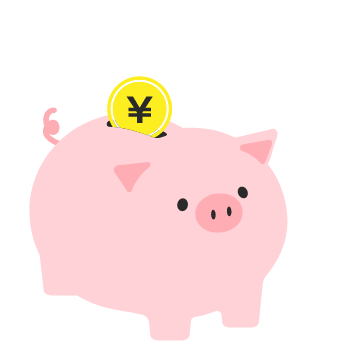 つみたて外貨 ブタのイラスト
