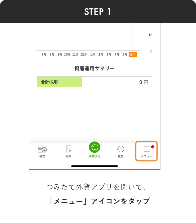 スワップポイント運用 アプリから step1