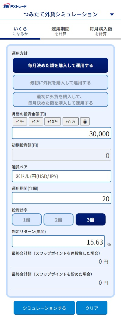 シミュレーションをリニューアルしました | SBI FXトレード